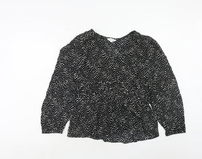 Womens UK Size 12 Per Una Black Basic Blouse