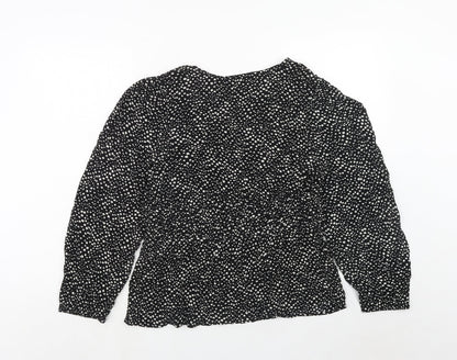 Womens UK Size 12 Per Una Black Basic Blouse