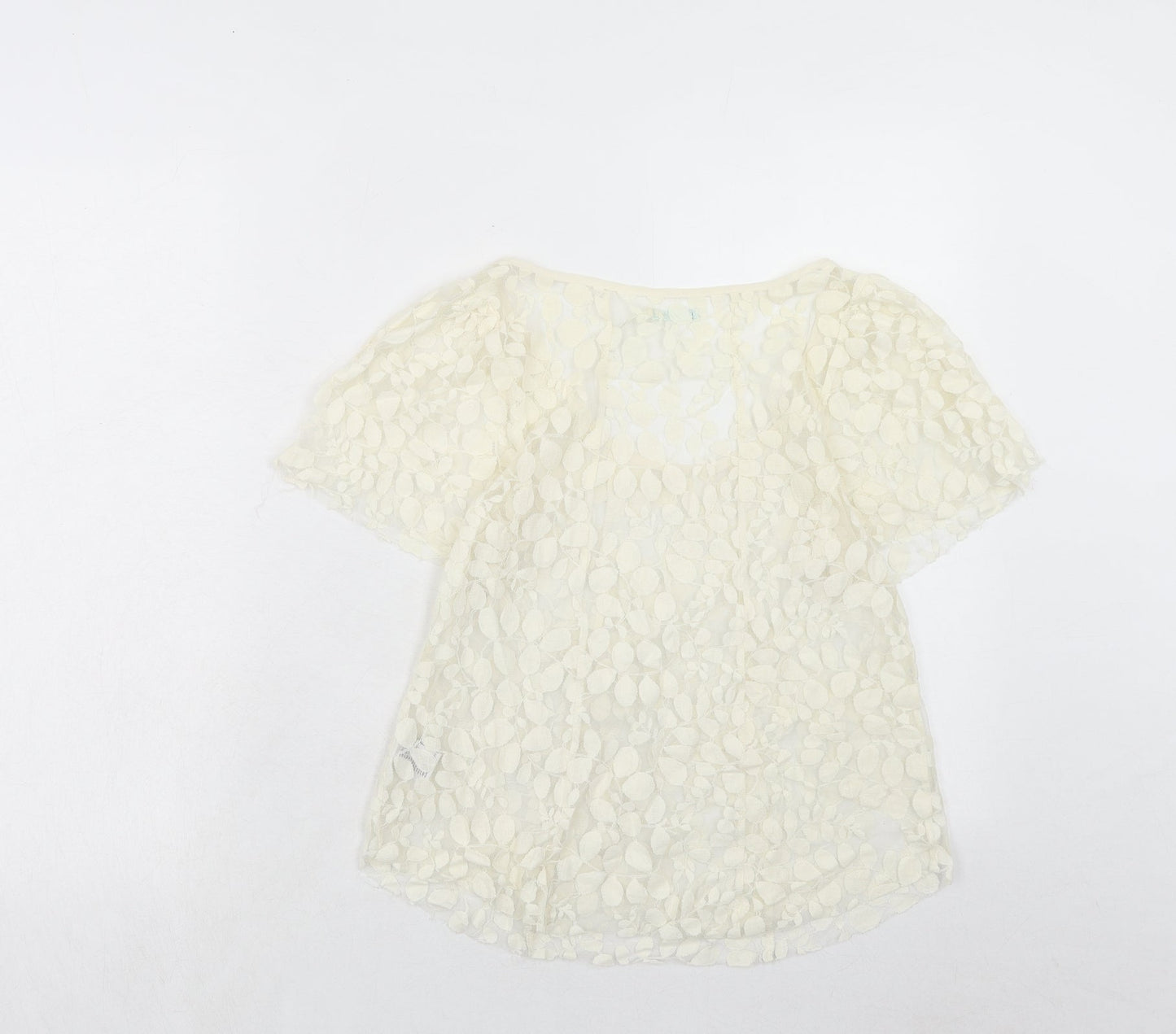 Womens UK Size S Kimchi Blue Ivory Basic T-Shirt