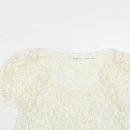 Womens UK Size S Kimchi Blue Ivory Basic T-Shirt