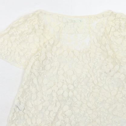 Womens UK Size S Kimchi Blue Ivory Basic T-Shirt