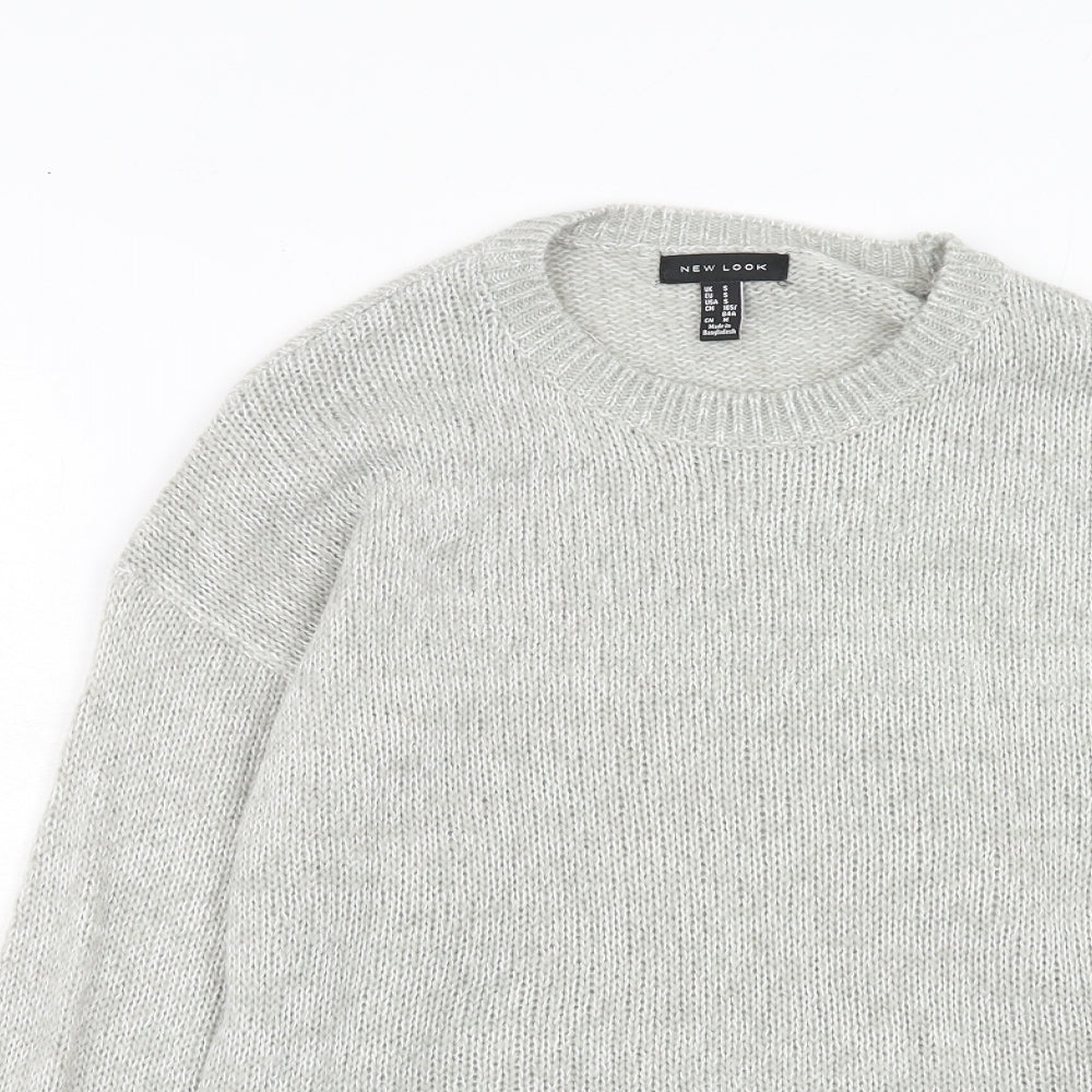 Womens UK Size S New Look Grey Pullover Jumper