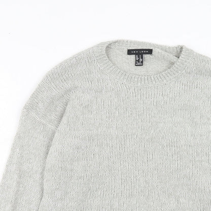 Womens UK Size S New Look Grey Pullover Jumper