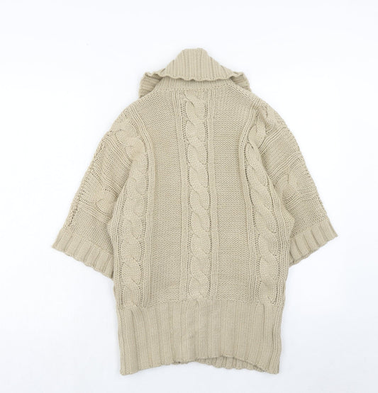Womens UK Size 8 Oasis Brown Cardigan Jumper