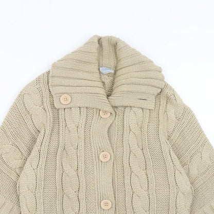 Womens UK Size 8 Oasis Brown Cardigan Jumper