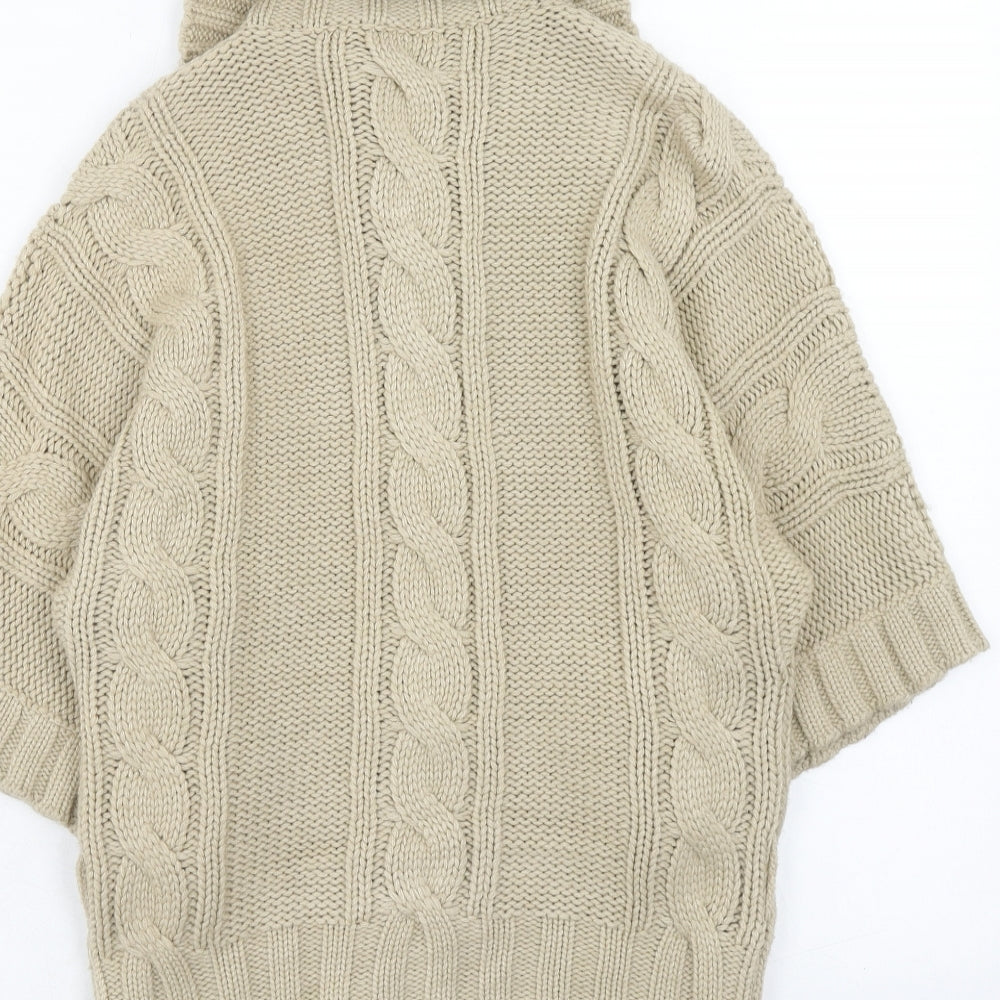Womens UK Size 8 Oasis Brown Cardigan Jumper