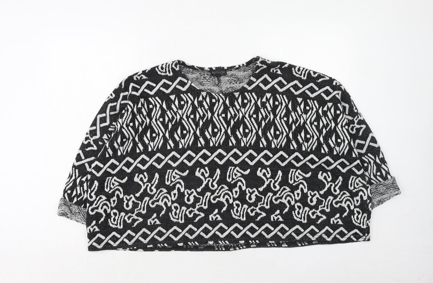 Womens UK Size 12 Topshop Black Pullover Jumper