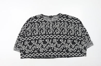 Womens UK Size 12 Topshop Black Pullover Jumper