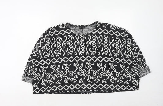 Womens UK Size 12 Topshop Black Pullover Jumper