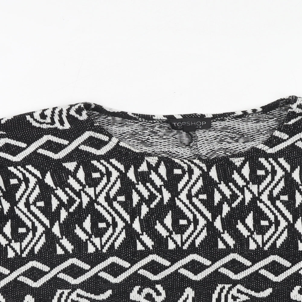 Womens UK Size 12 Topshop Black Pullover Jumper