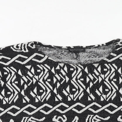 Womens UK Size 12 Topshop Black Pullover Jumper