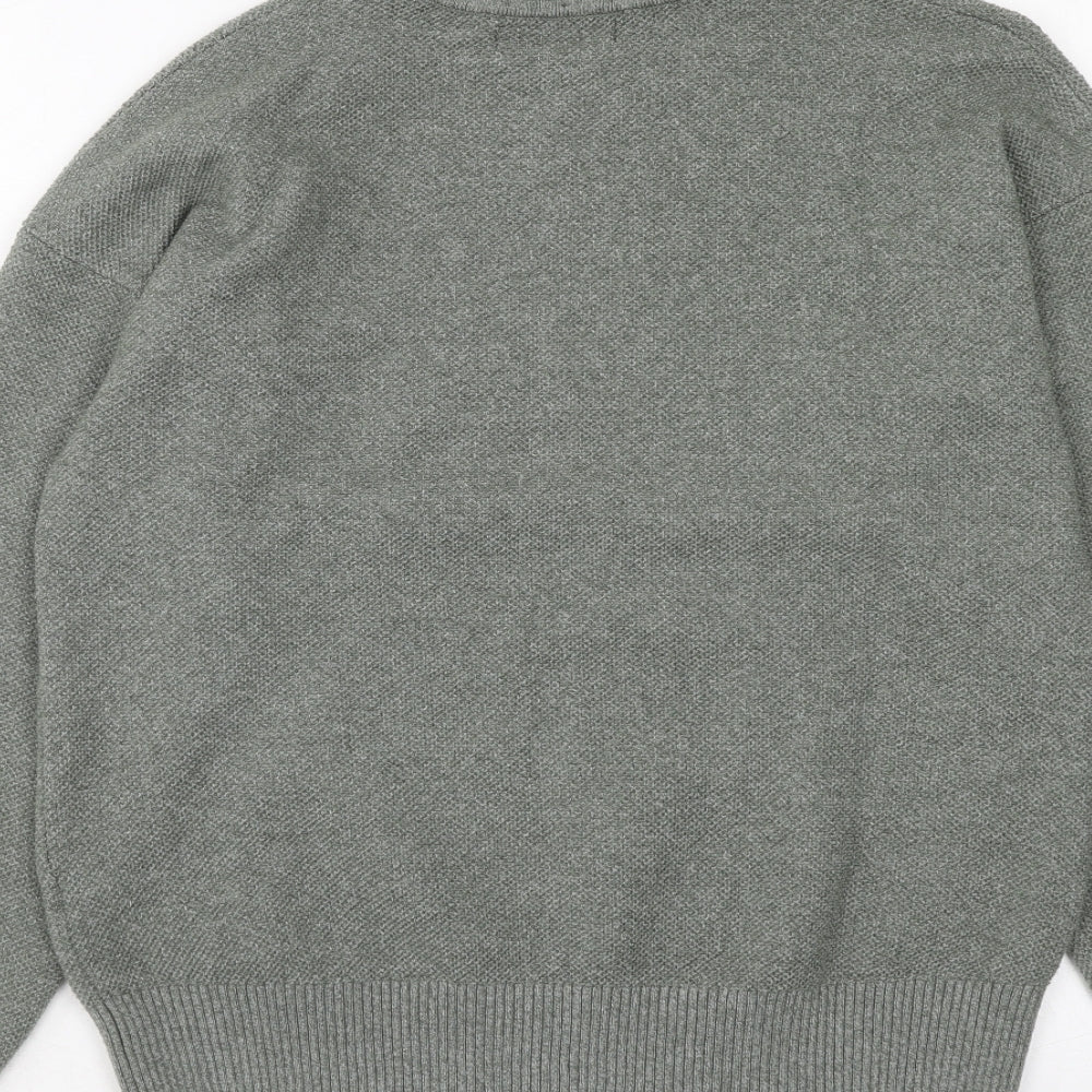 Womens UK Size S Marks and Spencer Green Henley Jumper