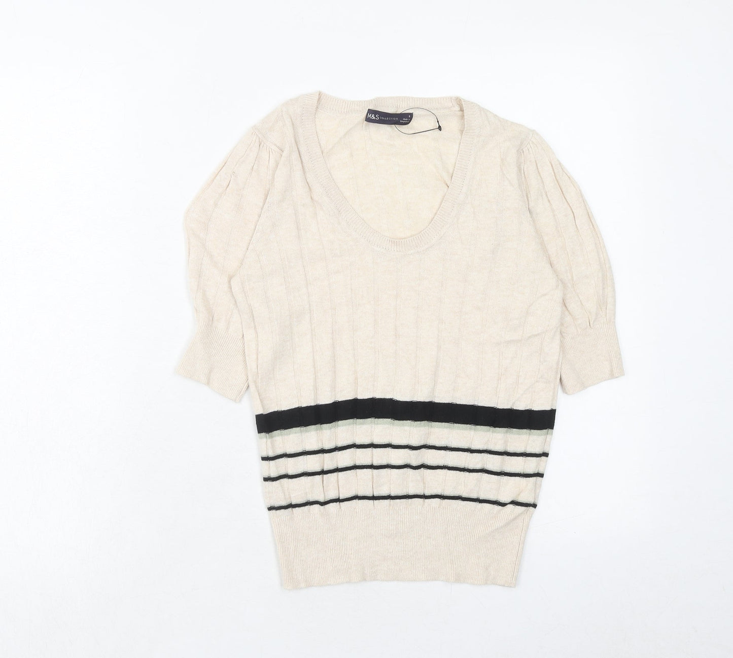 Womens UK Size 8 Marks and Spencer Beige Pullover Jumper