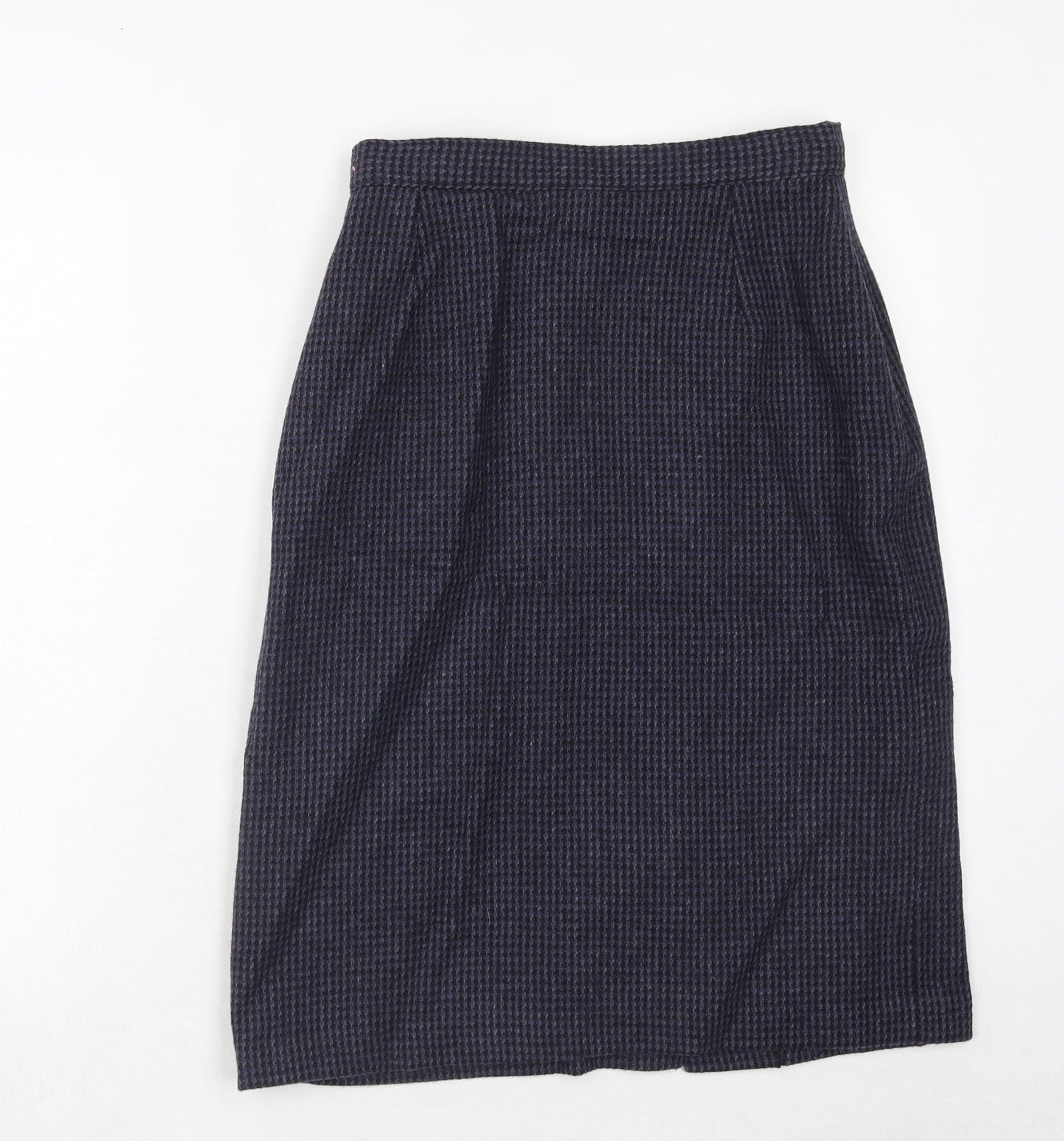 Etam Womens Purple Geometric Wool Straight & Pencil Skirt Size 16 Zip