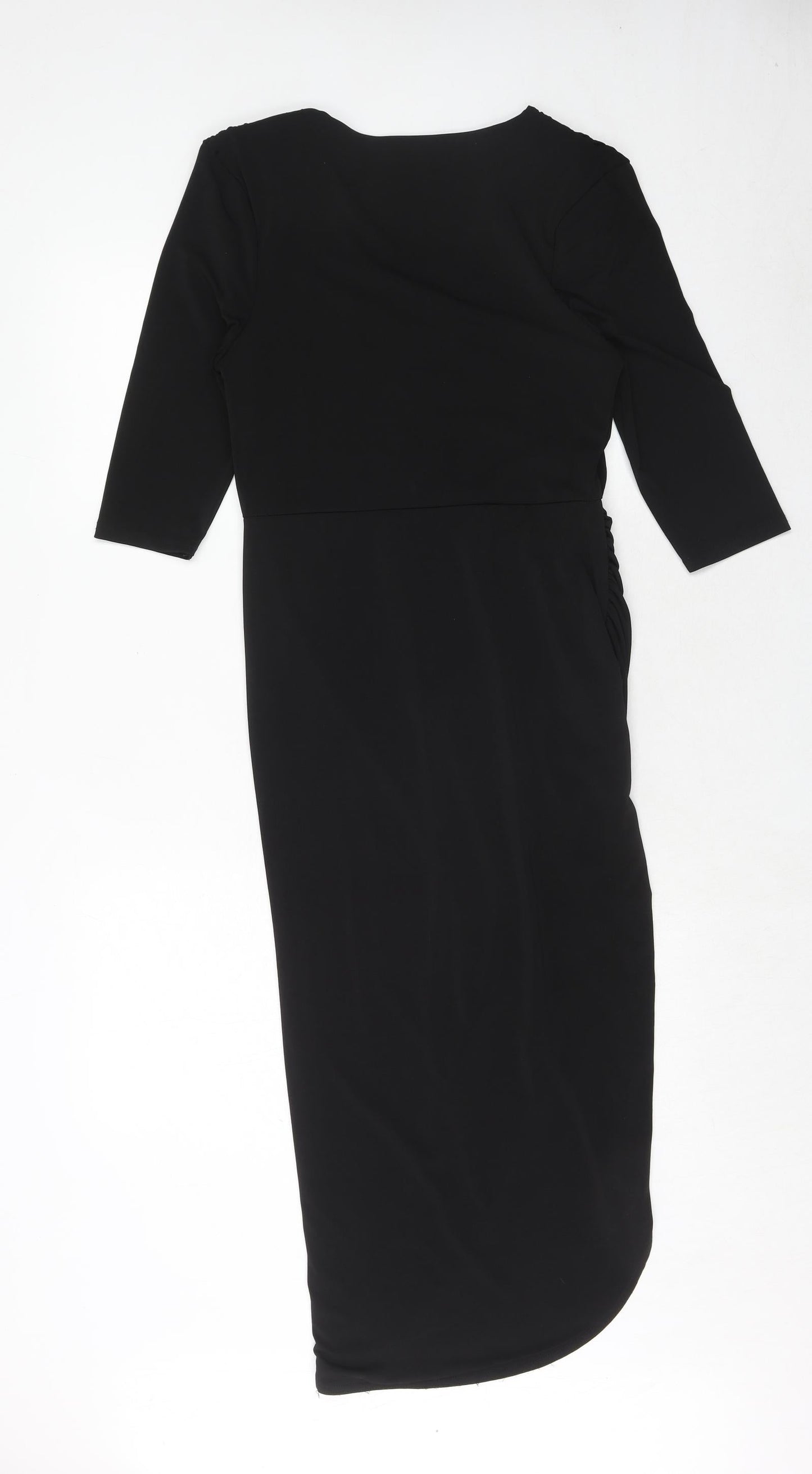 Missguided Womens Black Polyester Sheath Size 10 V-Neck Pullover