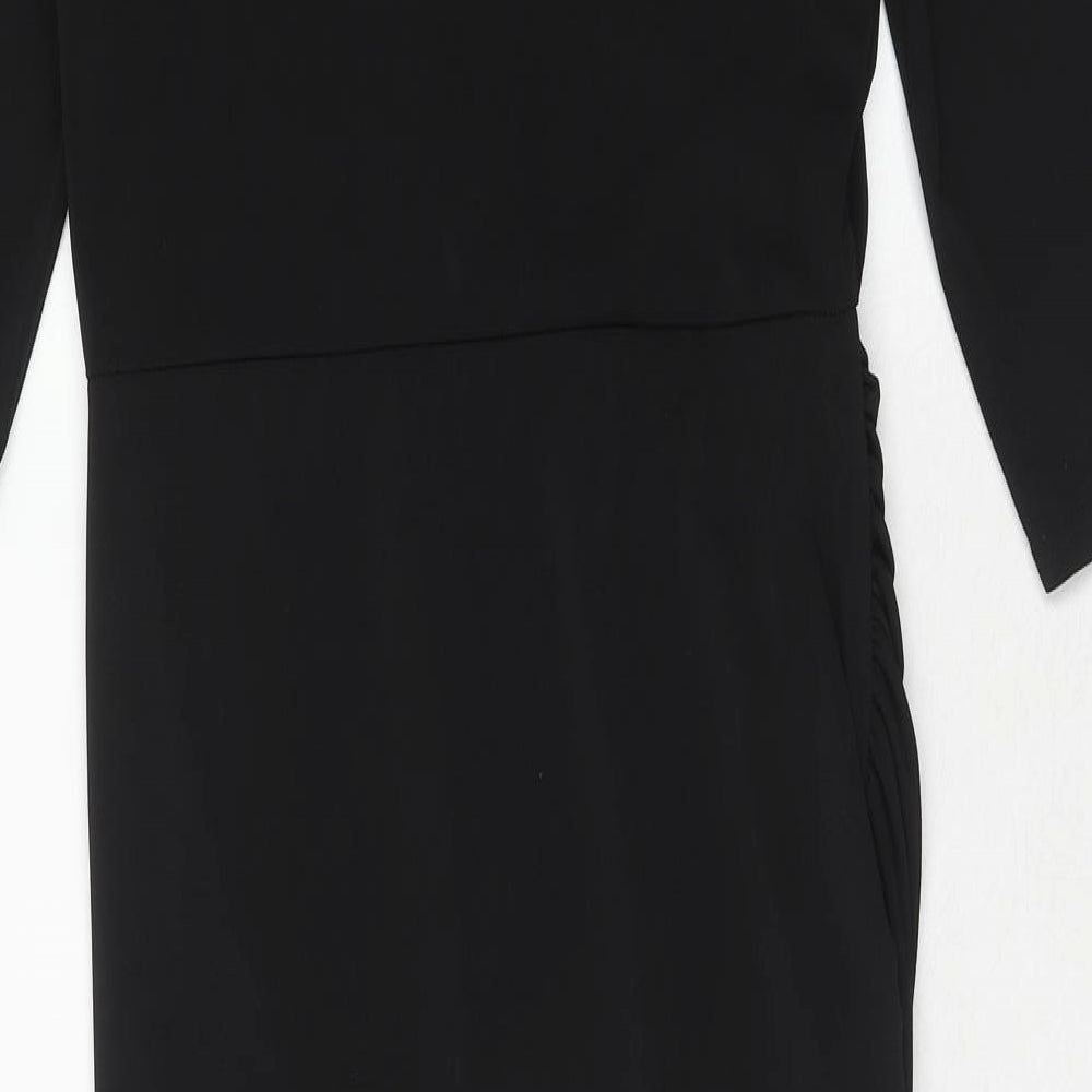 Missguided Womens Black Polyester Sheath Size 10 V-Neck Pullover