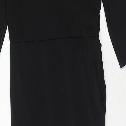 Missguided Womens Black Polyester Sheath Size 10 V-Neck Pullover