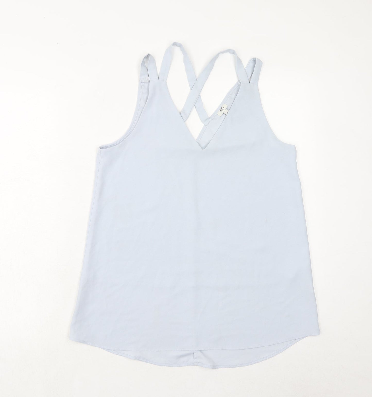Womens UK Size 10 River Island Blue Basic Tank