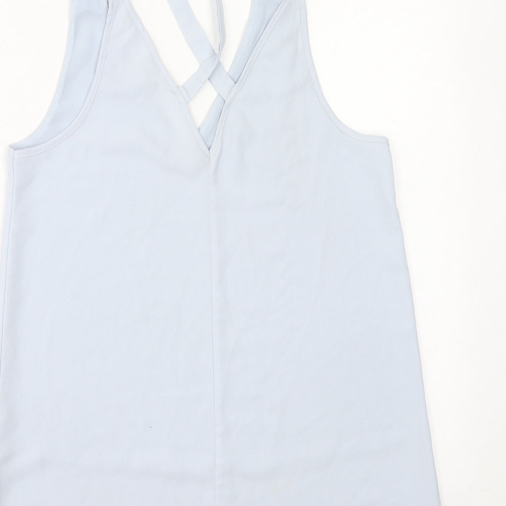 Womens UK Size 10 River Island Blue Basic Tank