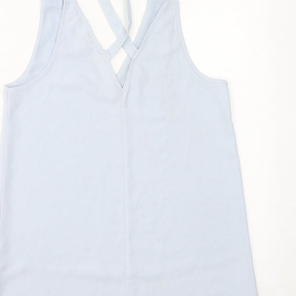 Womens UK Size 10 River Island Blue Basic Tank