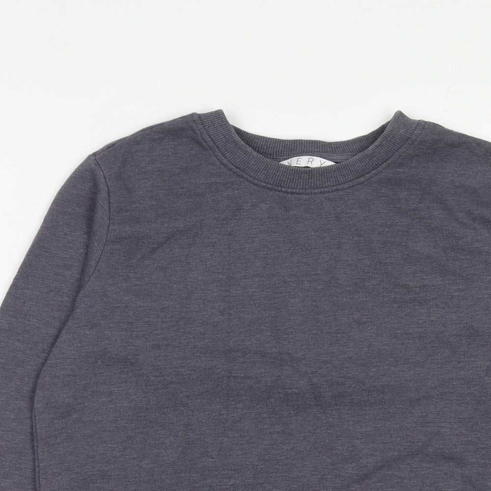 Very Womens Blue Polyester Pullover Sweatshirt Size 10 Pullover