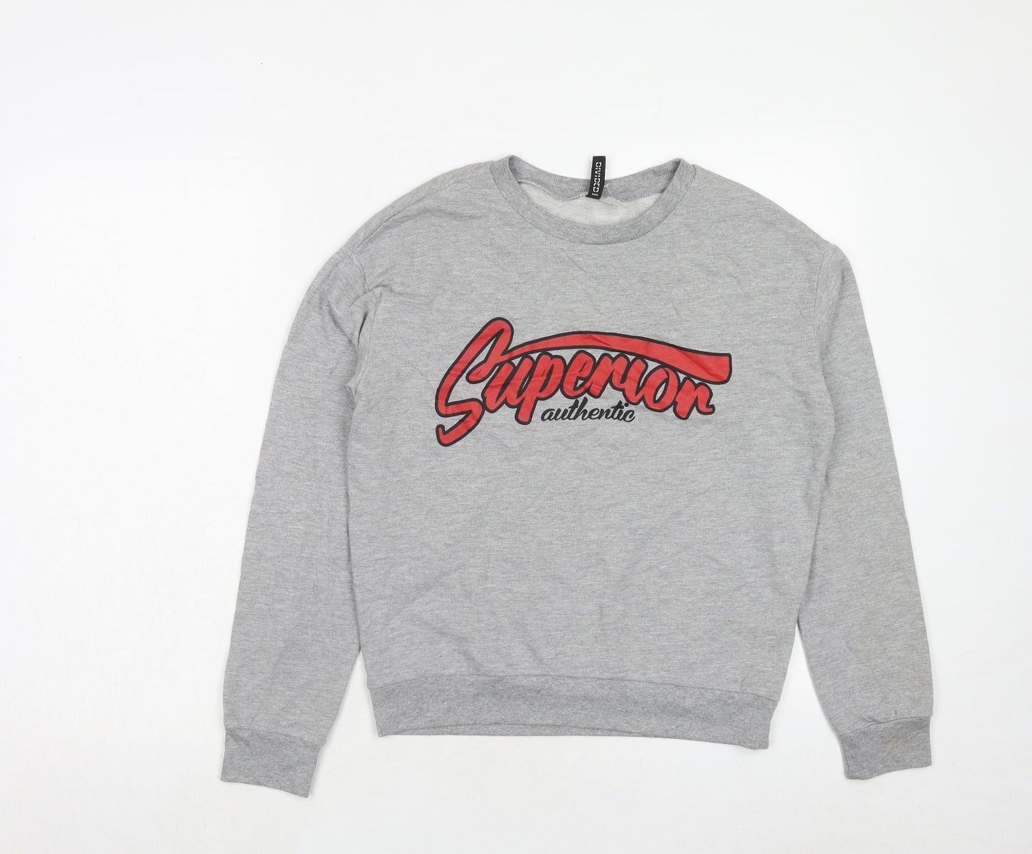 H&M Womens Grey Cotton Pullover Sweatshirt Size S Pullover - Superior