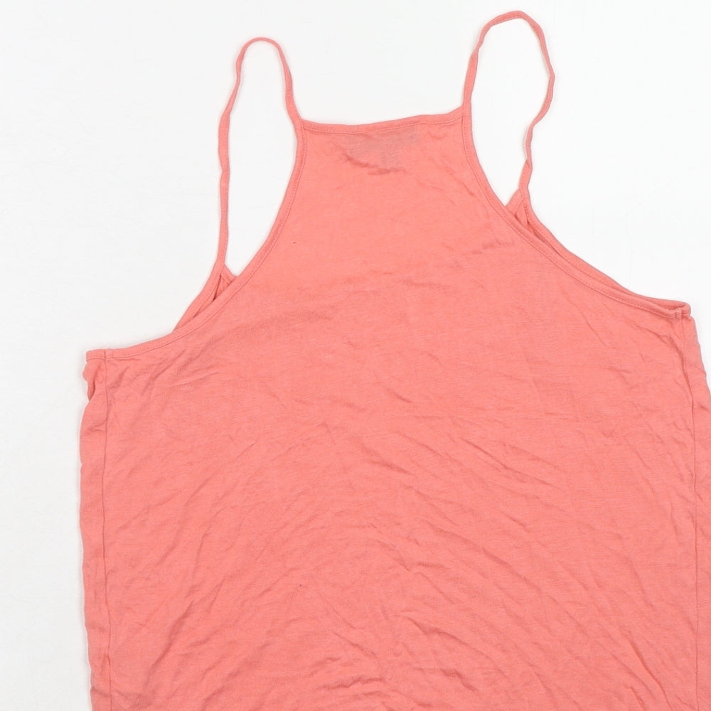 Womens UK Size 10 Topshop Pink Basic Tank