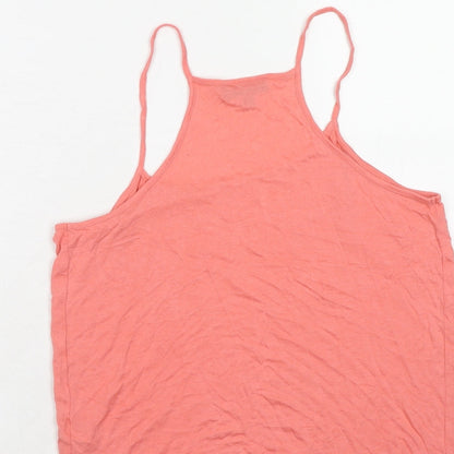 Womens UK Size 10 Topshop Pink Basic Tank