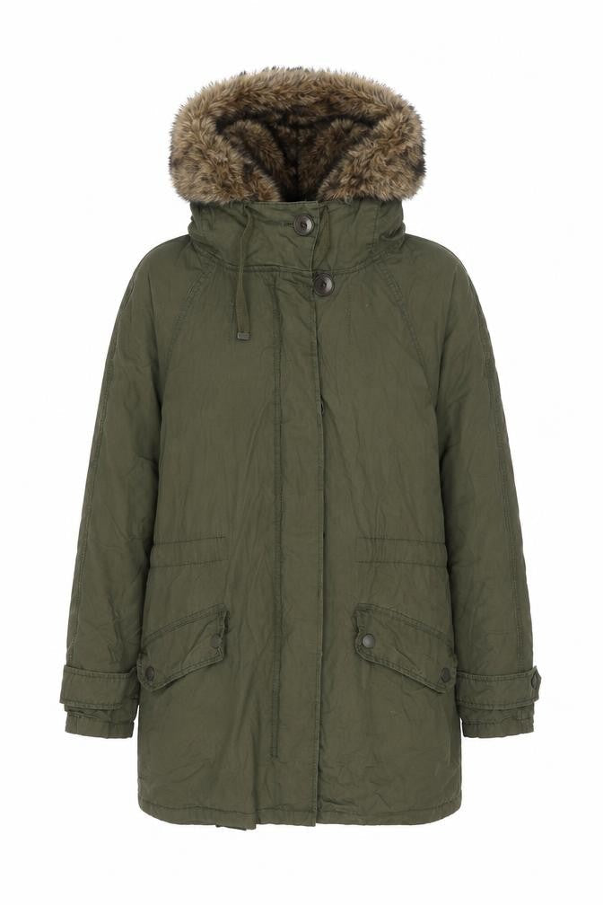 Womens UK Size 6 Topshop Green Parka Coat