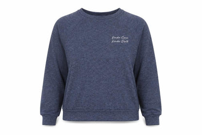 New Look Womens Blue Polyester Pullover Sweatshirt Size S Pullover - Kinda Care Kinda Don't