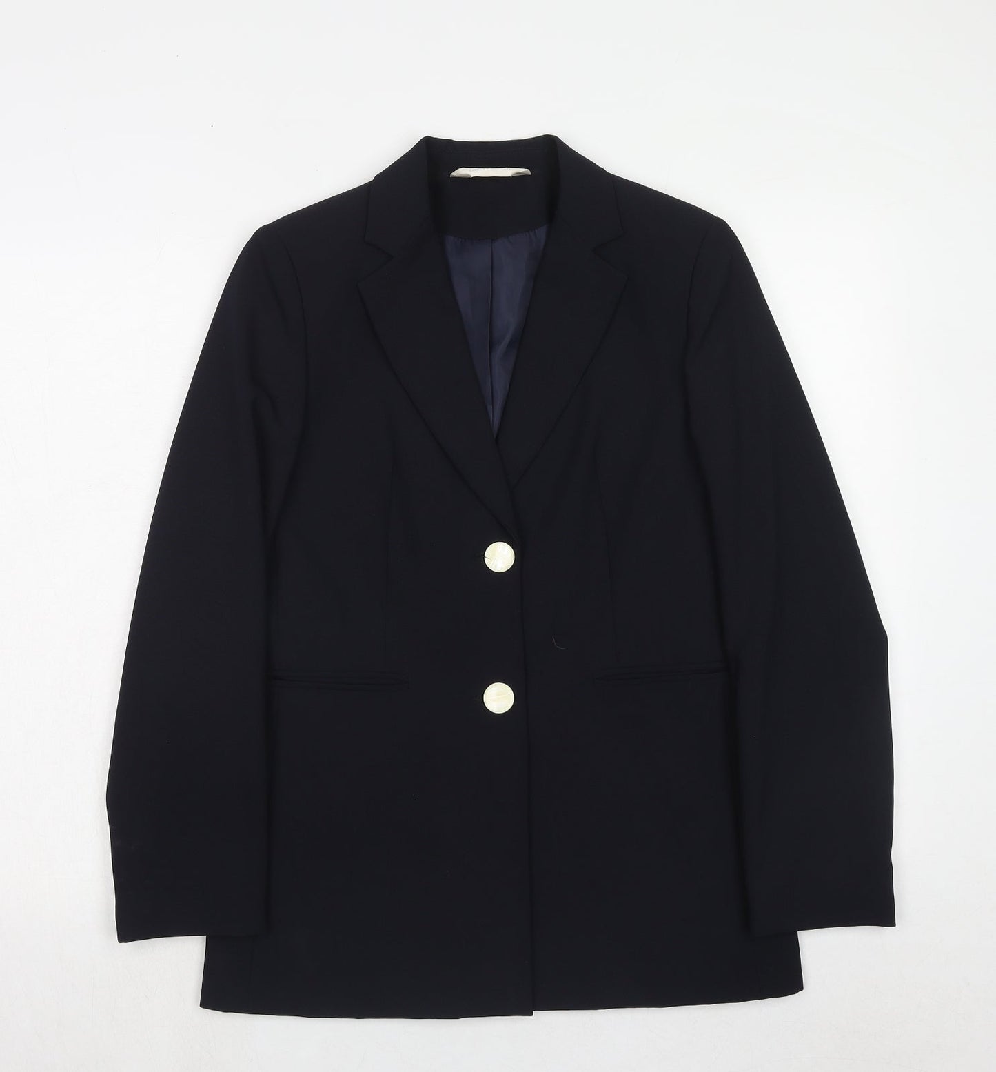For Women Womens Blue Polyester Jacket Suit Jacket Size 10