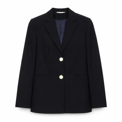 For Women Womens Blue Polyester Jacket Suit Jacket Size 10