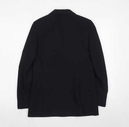 For Women Womens Blue Polyester Jacket Suit Jacket Size 10