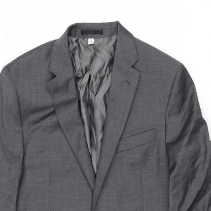 Autograph Mens Grey Wool Jacket Suit Jacket Size 40 Regular