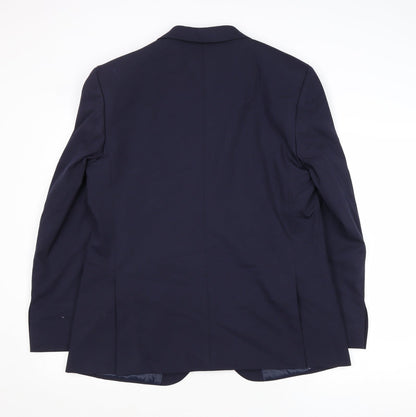 Autograph Mens Blue Polyester Jacket Suit Jacket Size 42 Regular