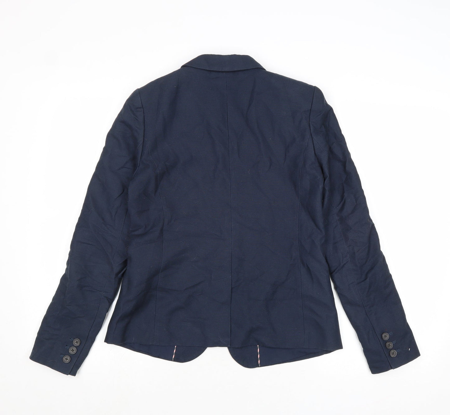 Jack Wills Womens Blue Cotton Jacket Blazer Size 8