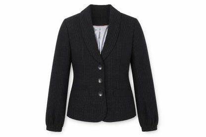Next Womens Black Geometric Jacket Blazer Size 10 Button
