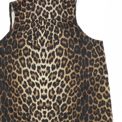 Womens UK Size 12 New Look Brown Basic Button-Up