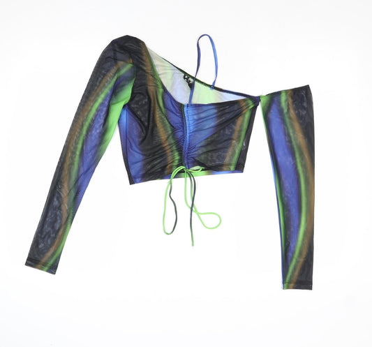 Womens UK Size S Motel Multicoloured Cropped Blouse