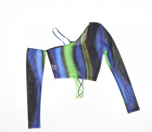 Womens UK Size S Motel Multicoloured Cropped Blouse