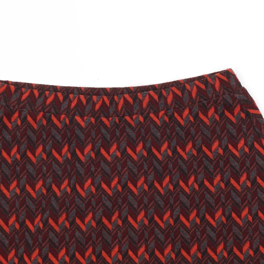 Glamorous Womens Multicoloured Geometric Polyester Swing Skirt Size S