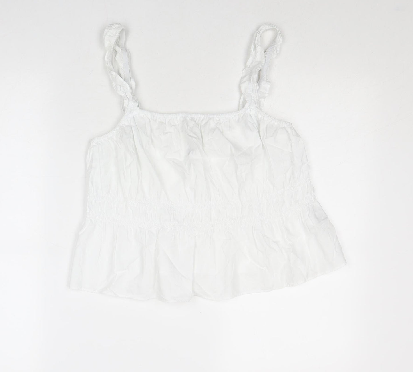 Womens UK Size L Divided by H&M White Basic Tank