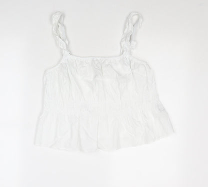 Womens UK Size L Divided by H&M White Basic Tank