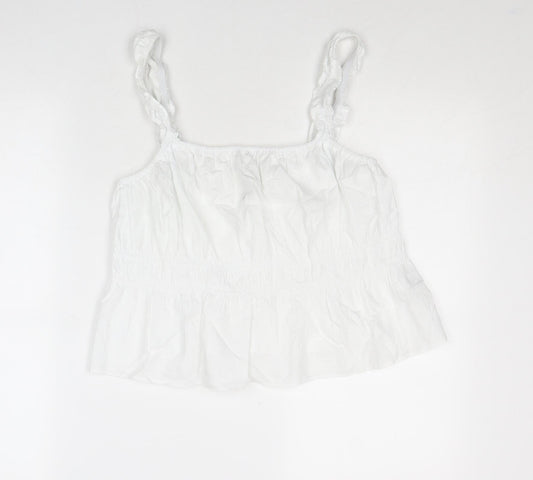 Womens UK Size L Divided by H&M White Basic Tank