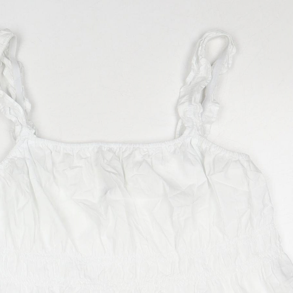 Womens UK Size L Divided by H&M White Basic Tank
