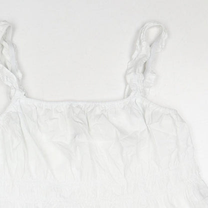 Womens UK Size L Divided by H&M White Basic Tank