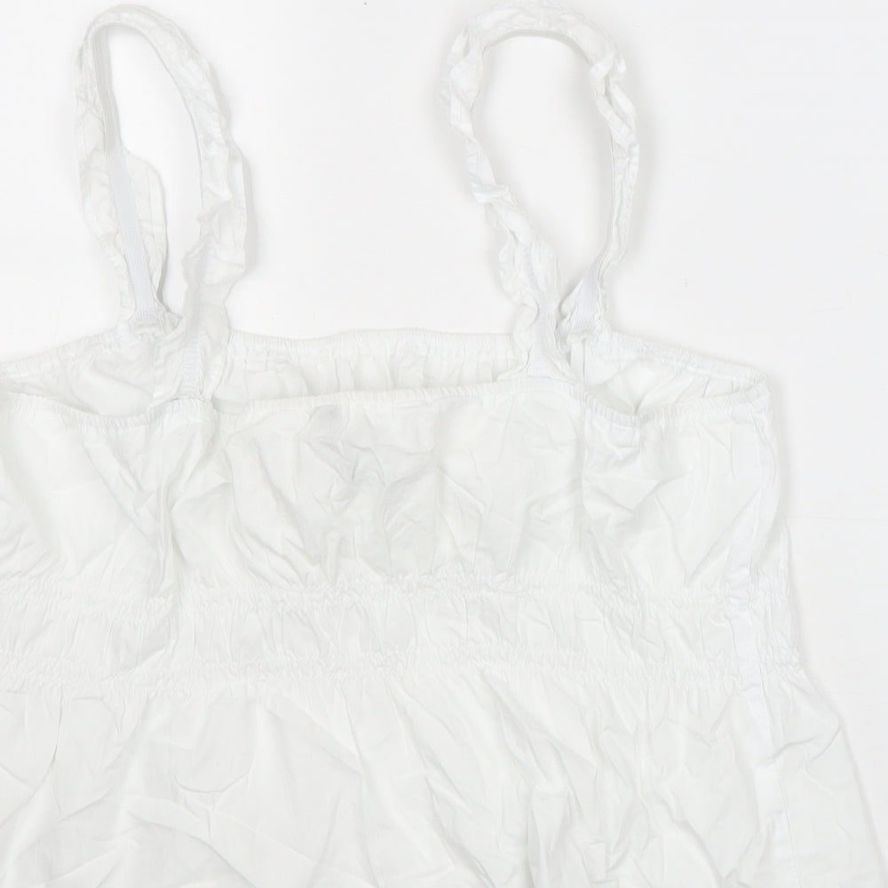 Womens UK Size L Divided by H&M White Basic Tank