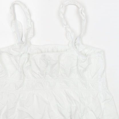 Womens UK Size L Divided by H&M White Basic Tank