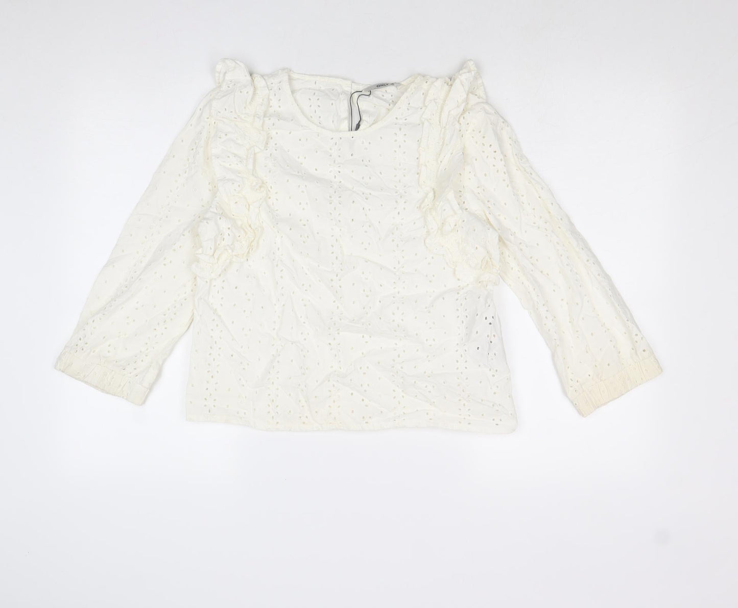 Womens UK Size 8 Only Ivory Basic Blouse