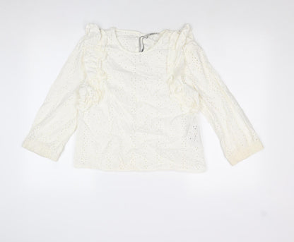 Womens UK Size 8 Only Ivory Basic Blouse